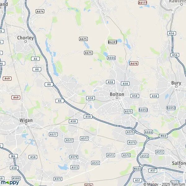 Map Bolton map of Bolton (BL1 1) and practical information